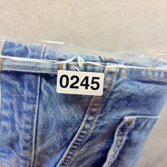 Levis Premium Icon Jean Skirt Women's 32 Blue Denim Button Fly Distressed Rock - Picture 8 of 8